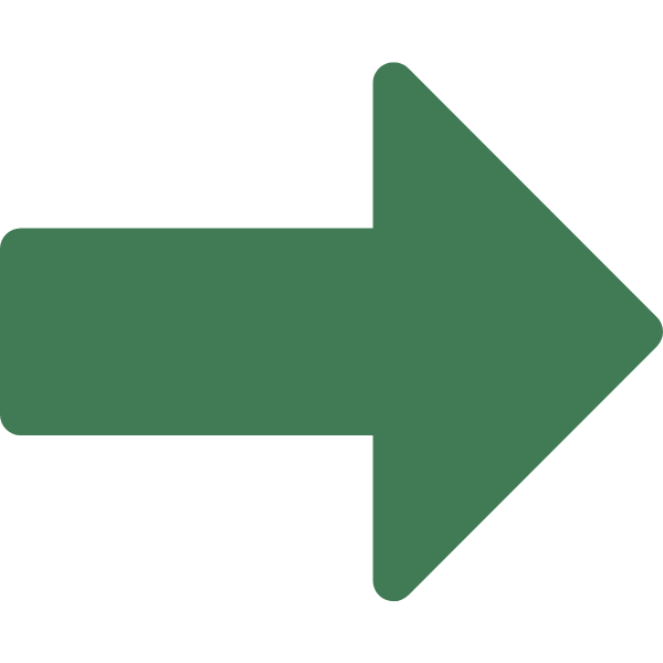 Green arrow pointing to the right on a white background
