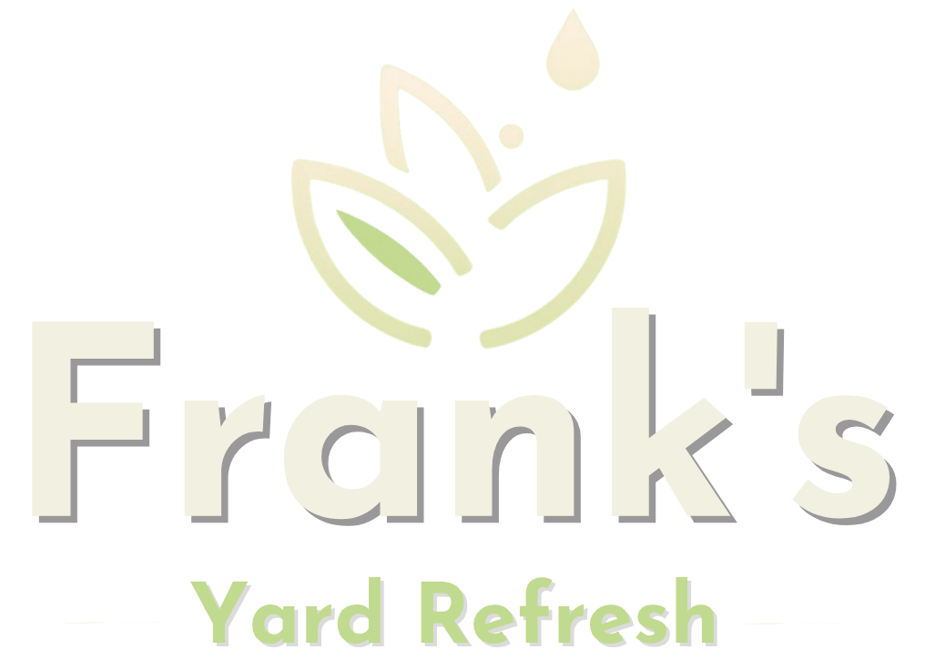 Logo for Frank's Yard Refresh with a green background