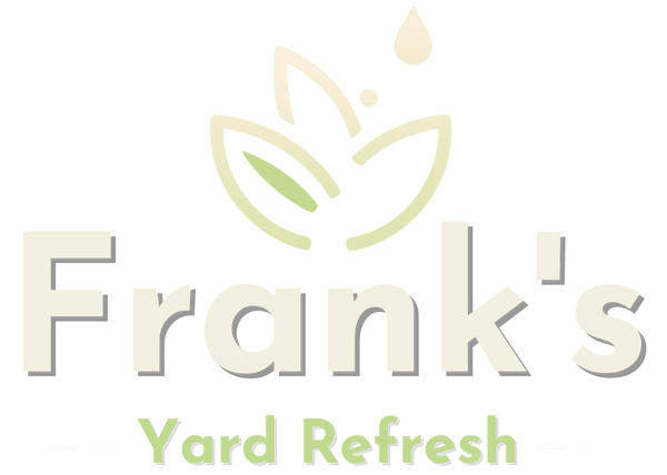 Logo for Frank's Yard Refresh with a green background